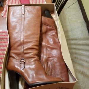J.Crew Vachetta Leather High Heel Boots